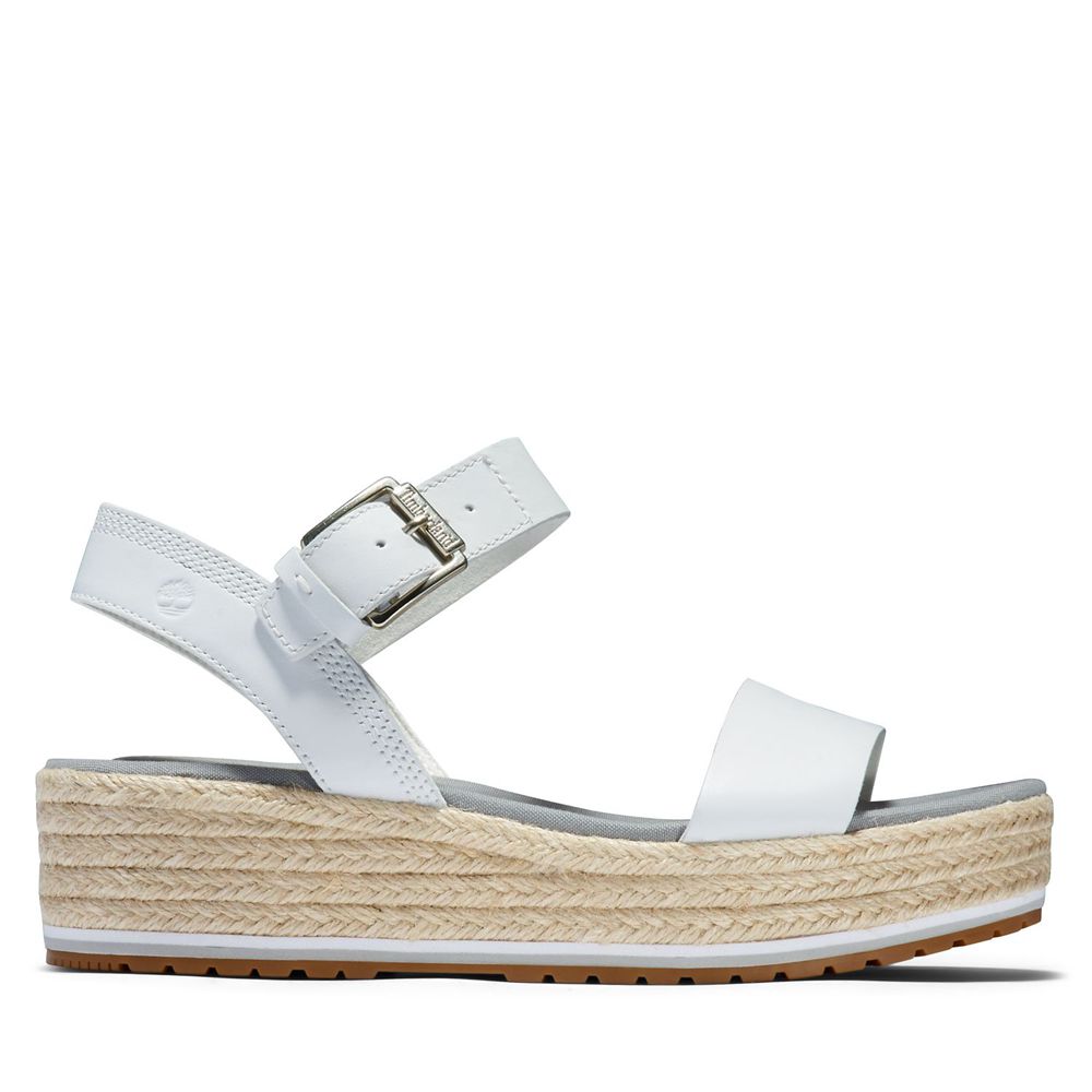 Timberland Σανδαλια Γυναικεια Ασπρα - Santorini Sun Ankle Strap - Greece 1604289-CF